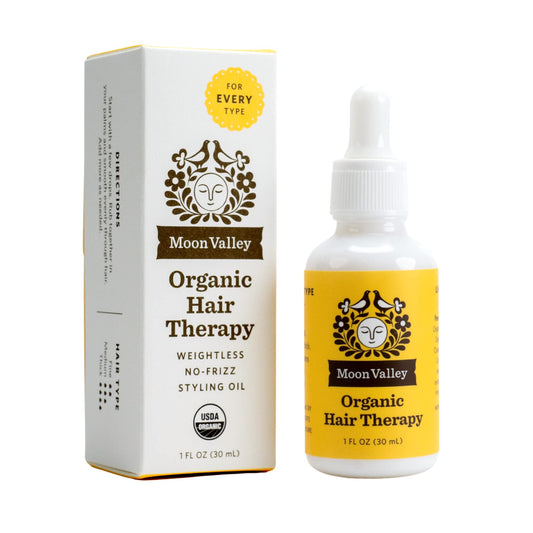 Moon Valley Organics Organic Hair Therapy for Every Type of Hair With MCT Oil, Jojoba Oil, Argan Oil, And Rosemary - Reduce Frizz, Hydrate, Heal