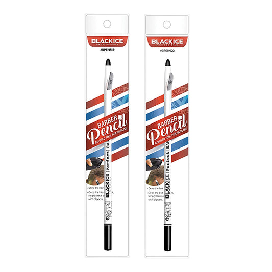 (2) Black Ice Spray Barber Pencils (White)
