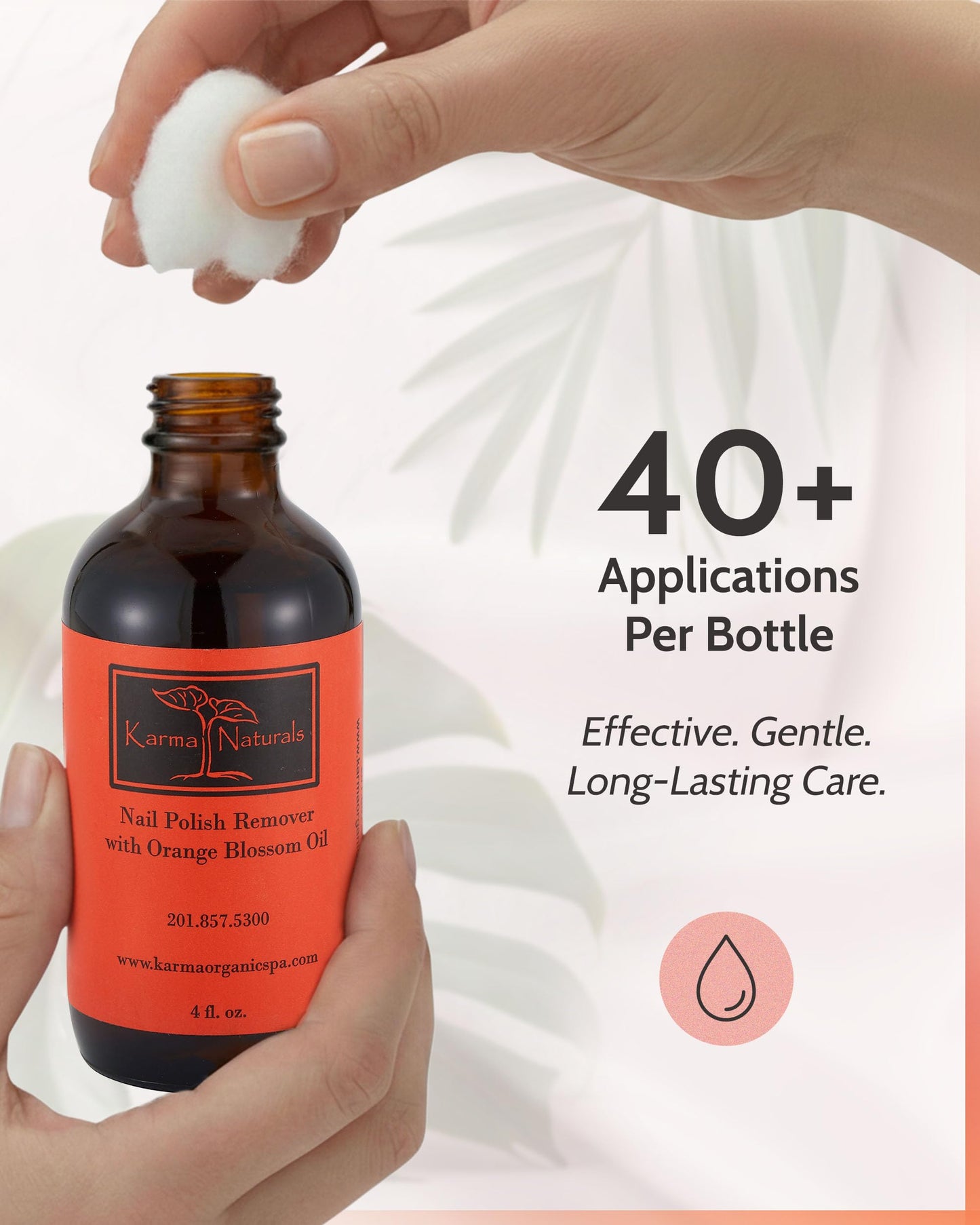 Acetone Free Nail Polish Remover with Soybean & Orange Blossom Oil - Vegan, Non-Toxic Nail Polish Remover for Nails Non Drying Liquid, 4 fl oz by Beauty & Personal Care karma organic