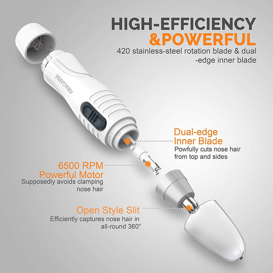 Updated 2019 Version Nose Hair Trimmer for Men & Women, AMAGARM Electric Nose and Ear Hair Trimmers/Clippers Removal, Wet/Dry, PX7 Waterproof, Mute Beauty and Personal Care AMAGARM