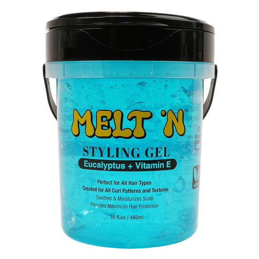 EBIN NEW YORK Melt'n Styling Gel Eucalyptus Oil and Vitamin E 82oz - Strong Hold Styling, Hydrates and Moisturize, Gives High Shine and Refreshing