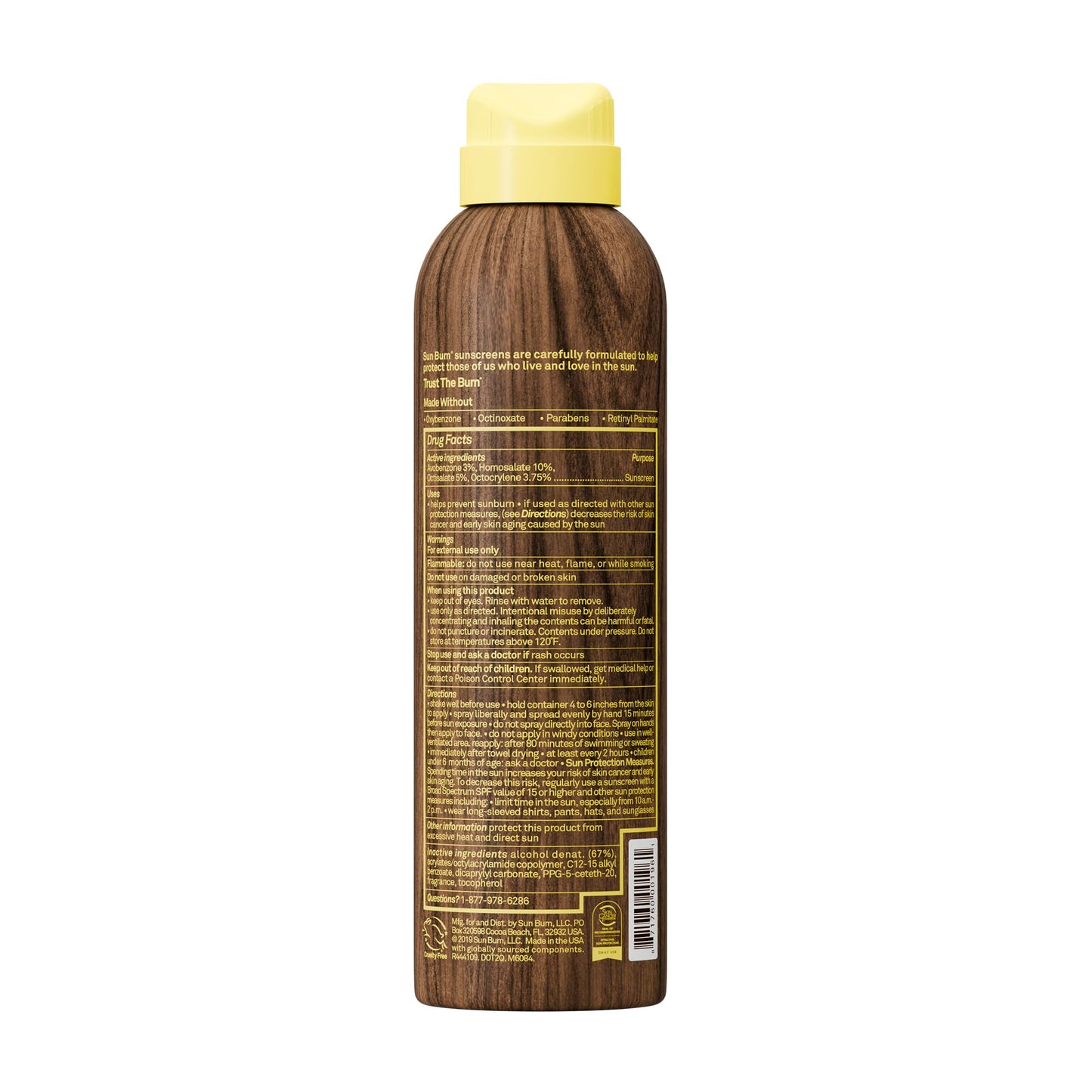 Sun Bum Original SPF 30 Sunscreen Body Spray - Broad Spectrum Moisturizing Sunscreen with Vitamin E - Hawaii 104 Act Compliant (Made without