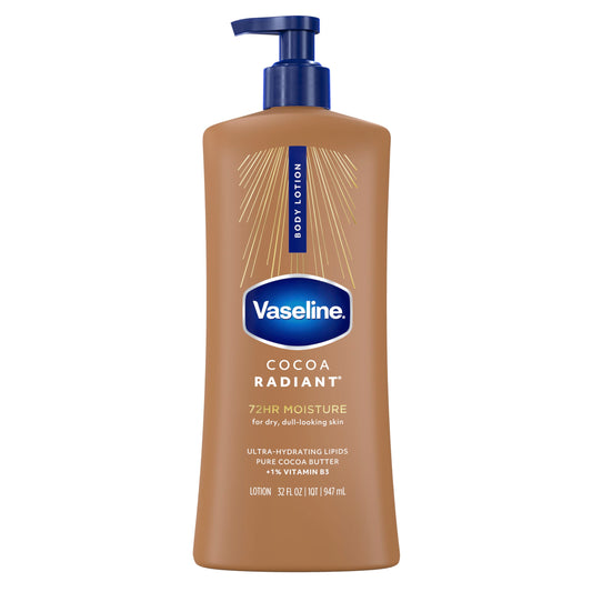 Vaseline Intensive Care Body Lotion Cocoa Radiant for Dry Skin Lotion Made with Ultra-Hydrating Lipids and Pure Cocoa Butter for a Long-Lasting Beauty & Personal Care Vaseline