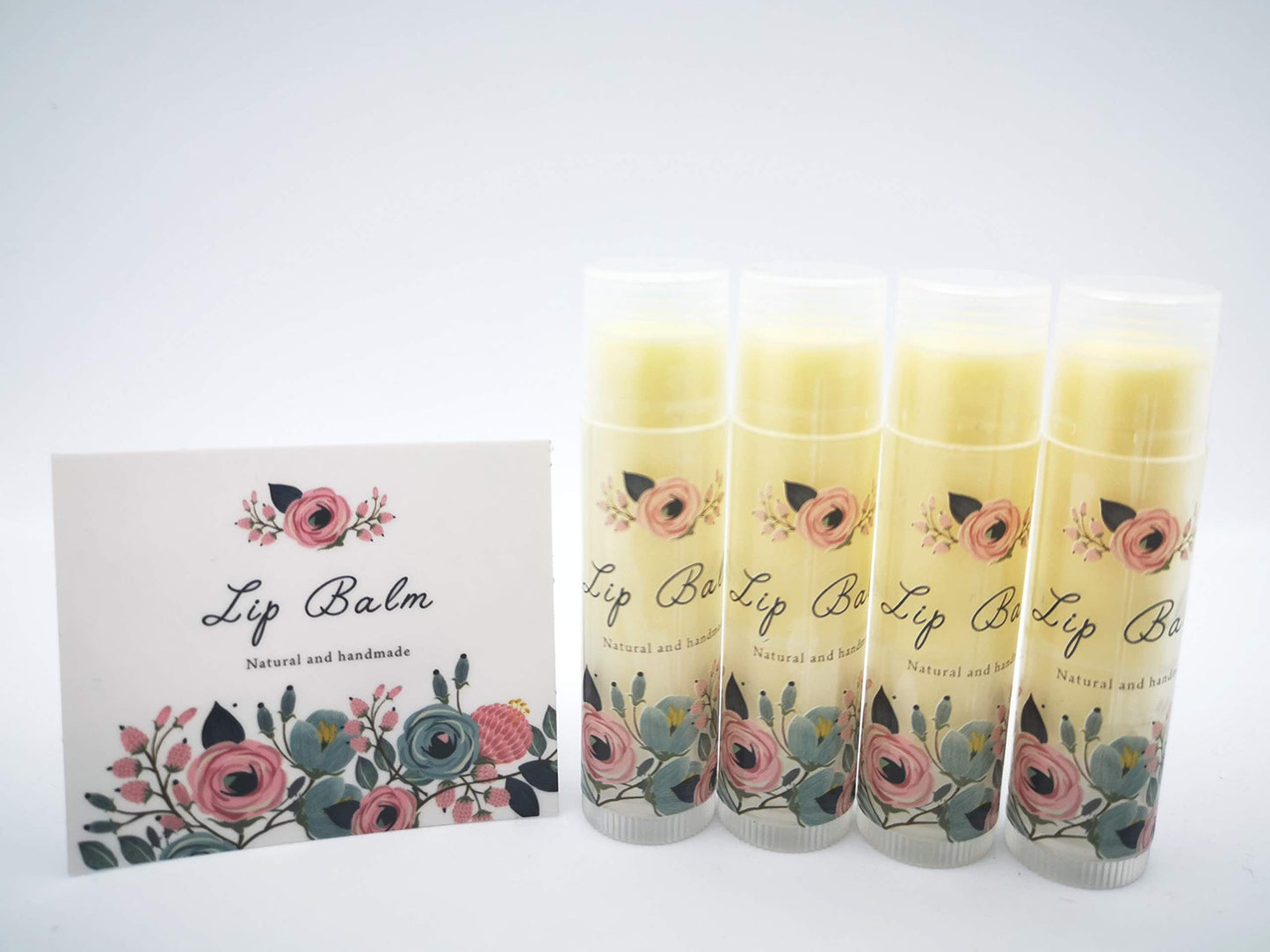 ZZYBIA Assorted Clear Vinyl Lip Balm Label Sticker for Lip Balm Tube Container 60pcs