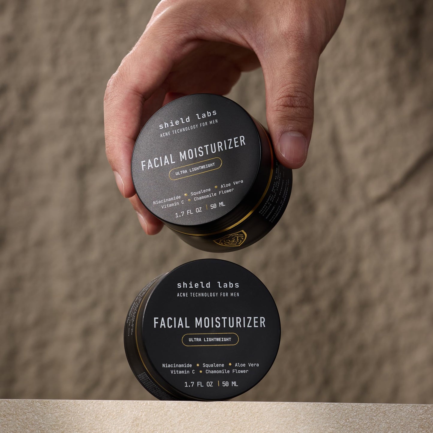 Shield Facial Moisturizer for Men and Boys, Lightweight Hydration Cream for Oily or Sensitive Skin, 1.7 oz, Pack of 1