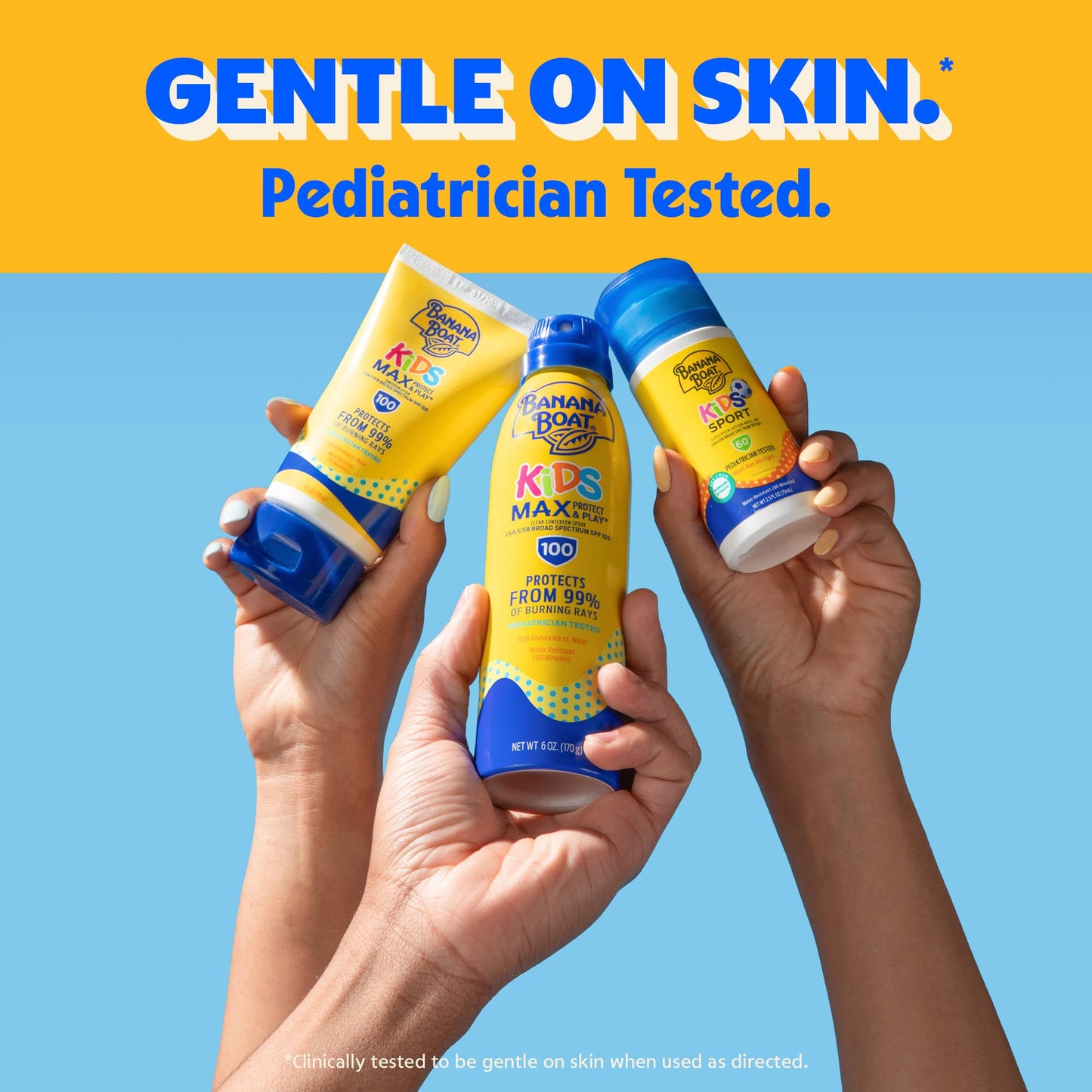 Banana Boat Kids Sport Sunscreen Spray SPF 50, 9.5oz, Childrens Sunscreen, Spray On Sunscreen SPF 50, Family Size Sunscreen, 9.5oz