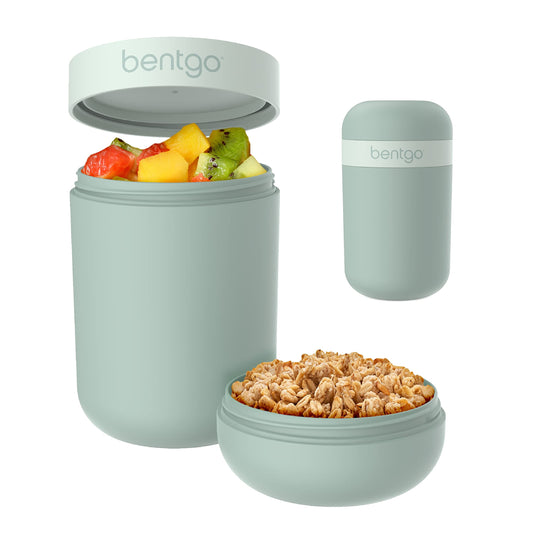 Bentgo Snack Cup - Reusable Snack Container with Leak-Proof Design, Toppings Compartment, and Dual-Sealing Lid, Portable & Lightweight for Work…