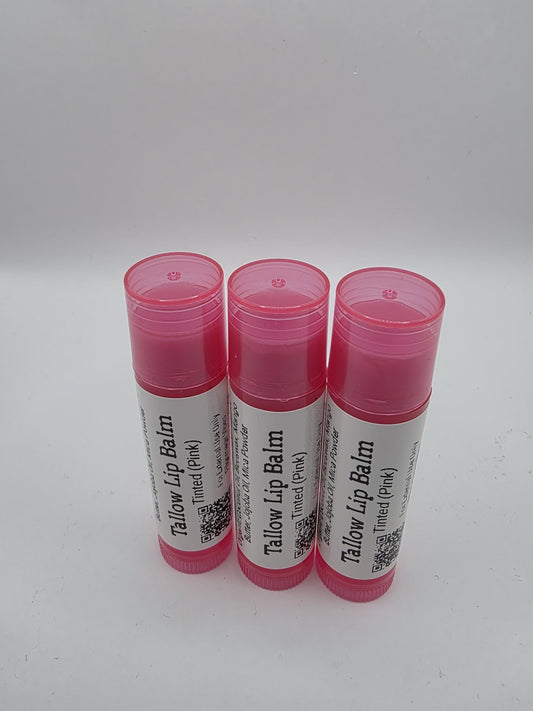 Pilgrimage Vibes Tallow Lip Balm with Nourishing Oils (Tinted Pink) Handmade Beauty and Personal Care Pilgrimage Vibes