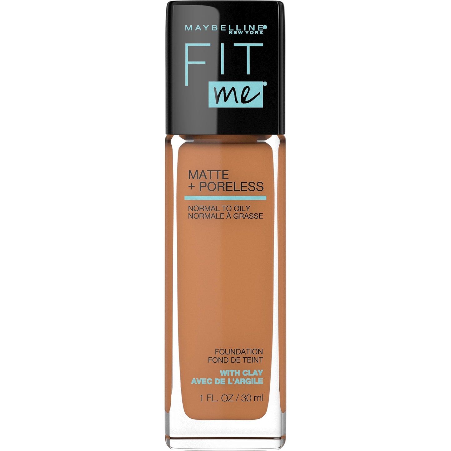 Maybelline Fit Me Matte + Poreless Liquid Oil-Free Foundation Makeup, Warm Sun, 1 Count (Packaging May Vary)
