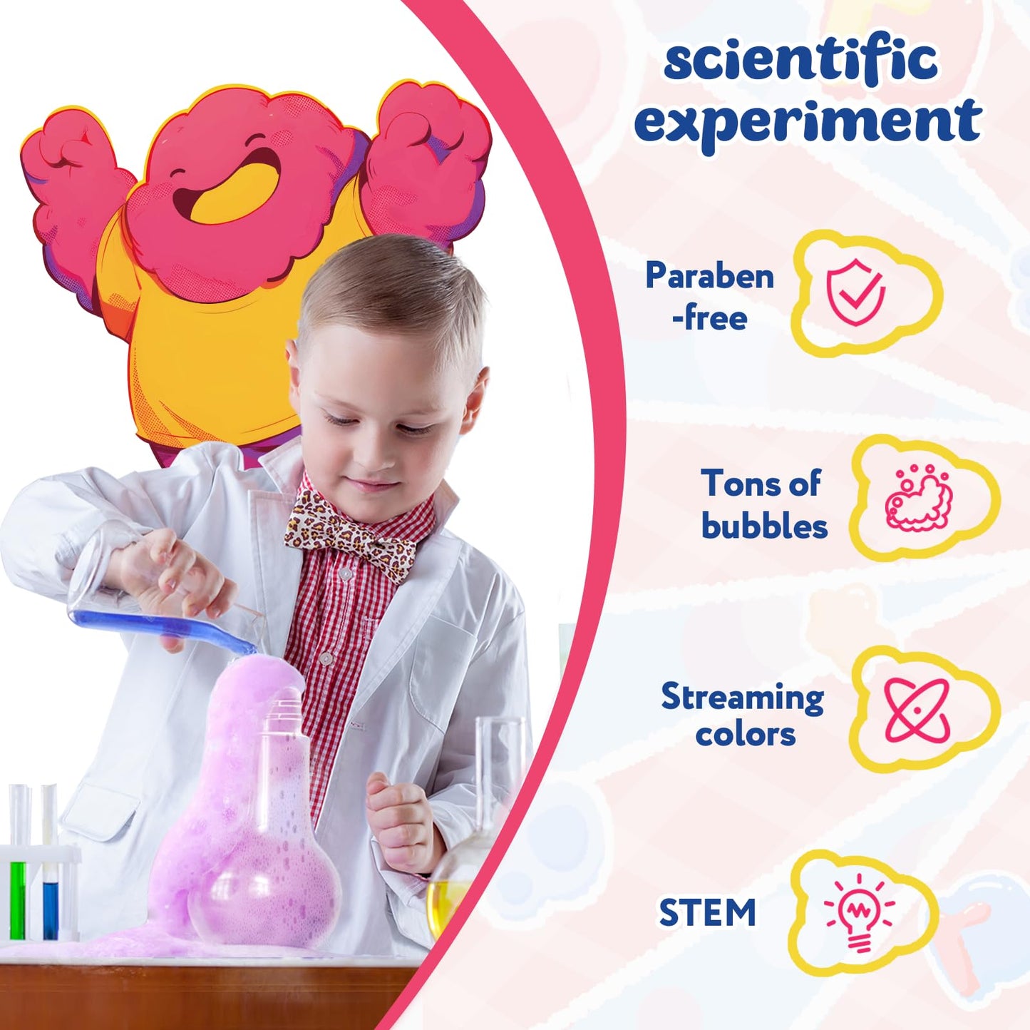 Bath Bomb Potions, 16 Pack Fizzy Bubble Bath Explosions, Cool Foam and Bubble Science Beaker for Bath, Fun Science & Magical Bath Time Buddy…