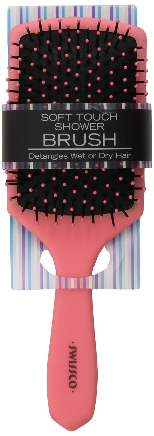 Swissco Soft Touch Paddle Shower Brush, Colors May Vary