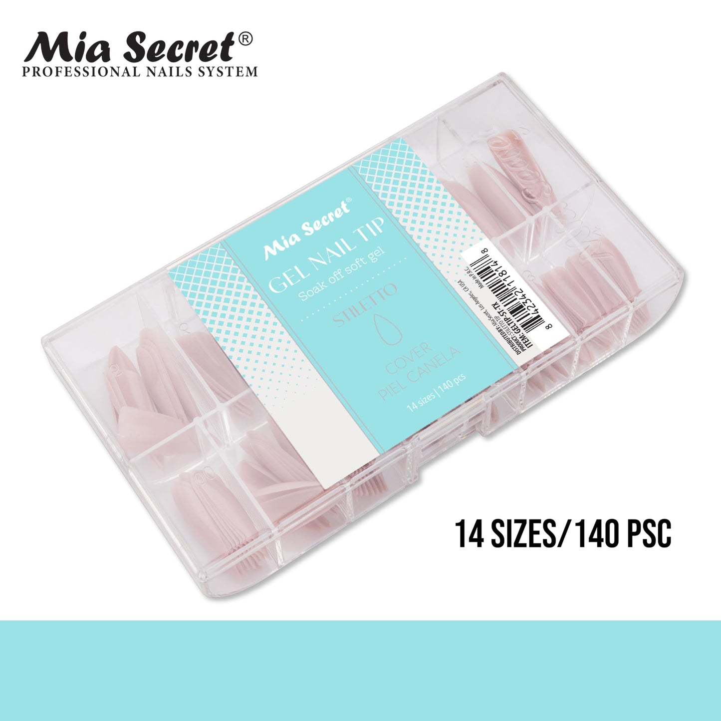 Mia Secret Soak off Soft Gel Nail Tip MADE IN USA for Salon and DIY (Cover Piel Canela, Coffin) Beauty & Personal Care Mia Secret
