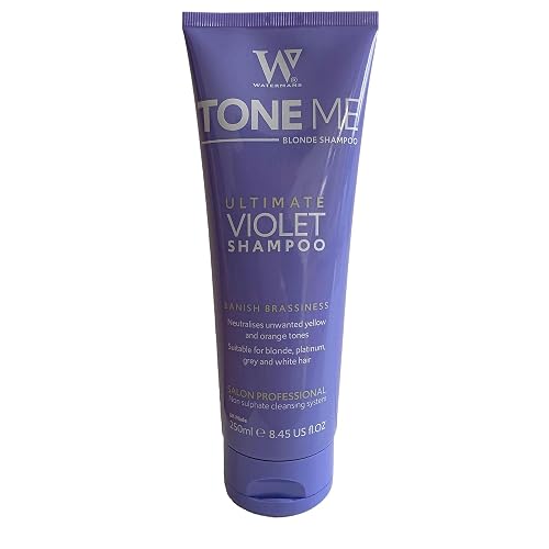 Watermans Purple Shampoo & Purple Conditioner set with Free Makeup Bag, Watermans Life is Better in Blonde set - Remove Yellow tones fast for Blonde