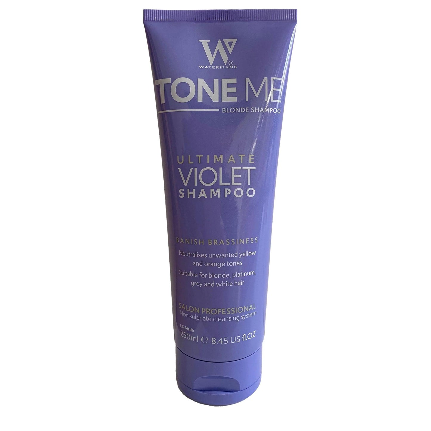 Watermans Purple Shampoo & Purple Conditioner set with Free Makeup Bag, Watermans Life is Better in Blonde set - Remove Yellow tones fast for Blonde