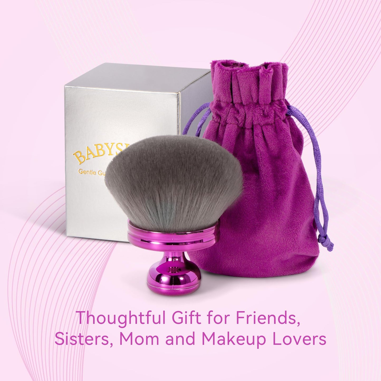 Blend & Blur Large Body Makeup Brush 3.2inch Wide Round Head Kabuki Brush Beauty and Personal Care BABYSHEEP