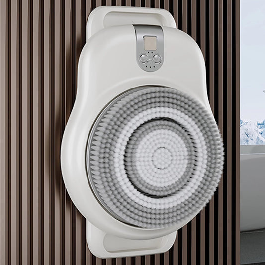 RKXKJ Wall Mounted Back Scrubber, Electric Back Bath Brush, 360° Automatic Rota-Tion, 2-Speed Adjustment, 18CM Large Brush Head, for Shower, Deep Beauty and Personal Care RKXKJ
