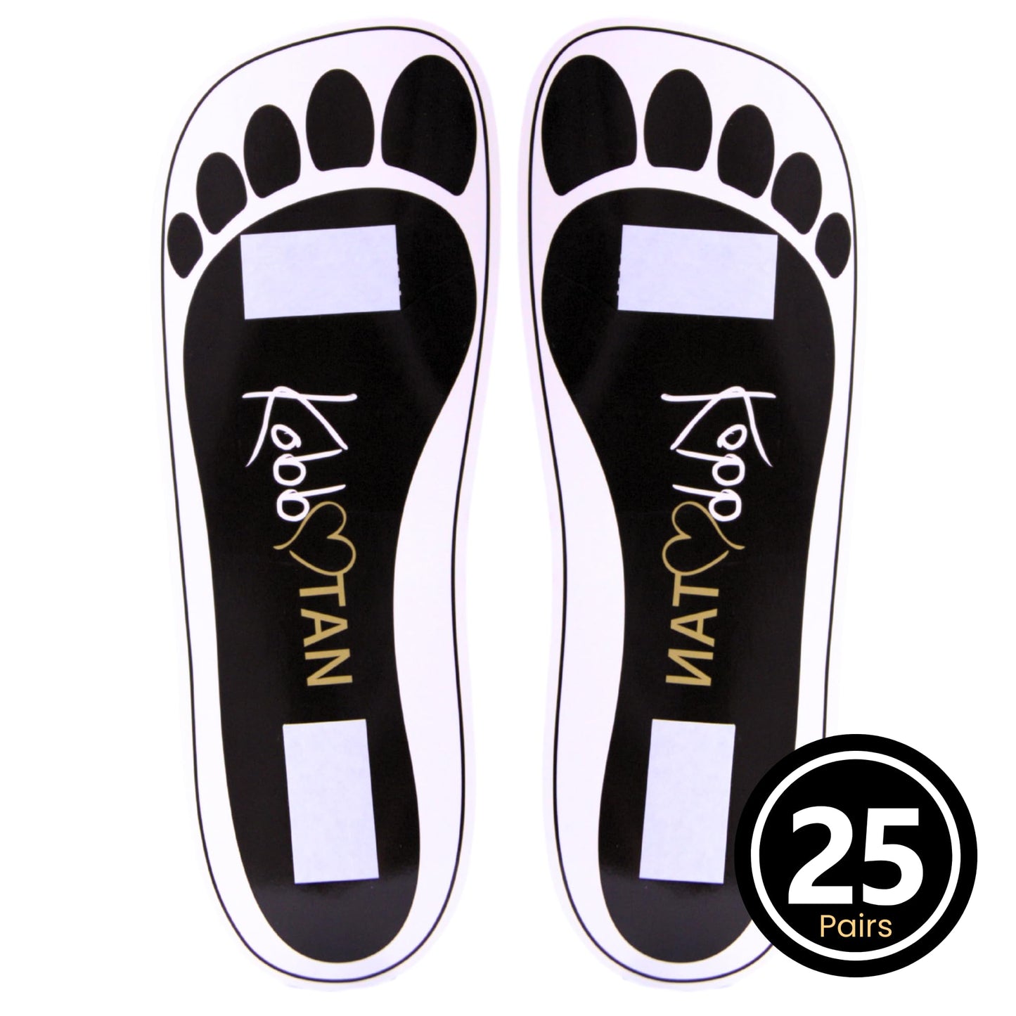 25 Pairs (50Feets) Spray Tan Feet Pads Disposable & Economic Black Feet pads for Spray tanning,Use in Tanning booth,Sunless Tanning at Home or Beauty