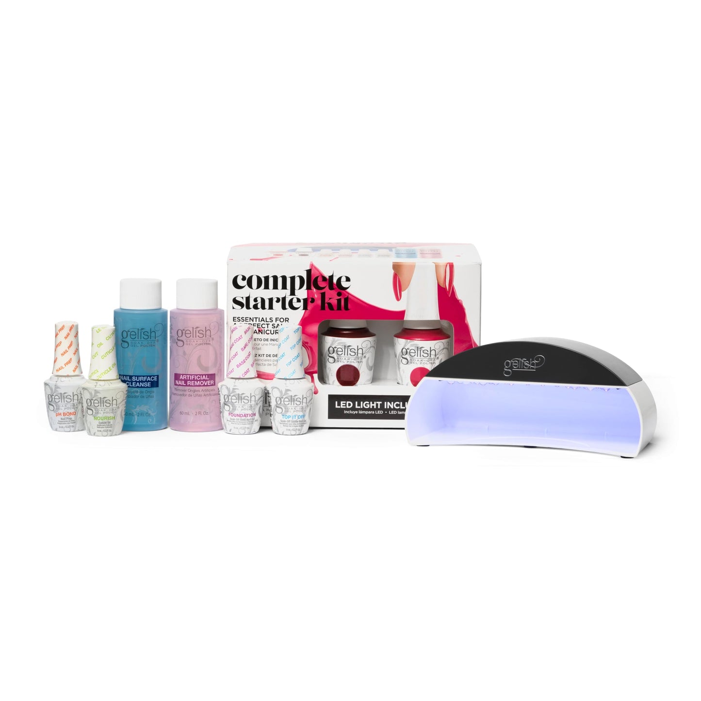 Gelish LED Gel Nail Manicure Bundle - Starter Kit Beauty & Personal Care Gelish
