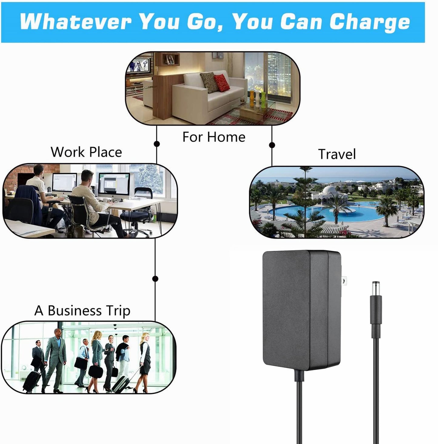 Jantoy AC Adapter for Remington MB-70 & MB-400 Vacuum Mustache & Beard Trimmer Power Beauty and Personal Care Jantoy
