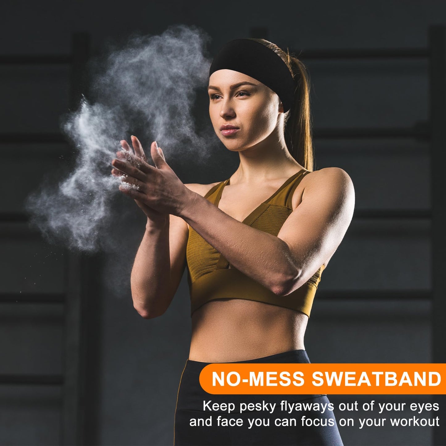 6 Pack Black Workout Yoga Headbands for Wome Beauty and Personal Care RITOPER