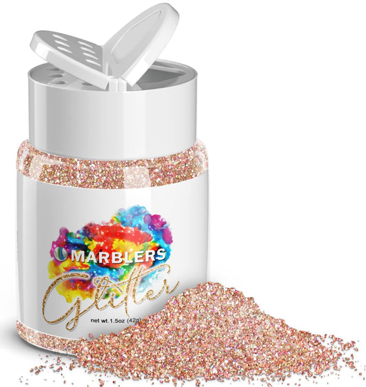 MARBLERS Holographic Glitter [Holo French Pink] 1.5oz (42g) | Fine | Non-Toxic, Vegan, Cruelty-Free | Face, Body, Eyeshadow, Hair, Festival, Party