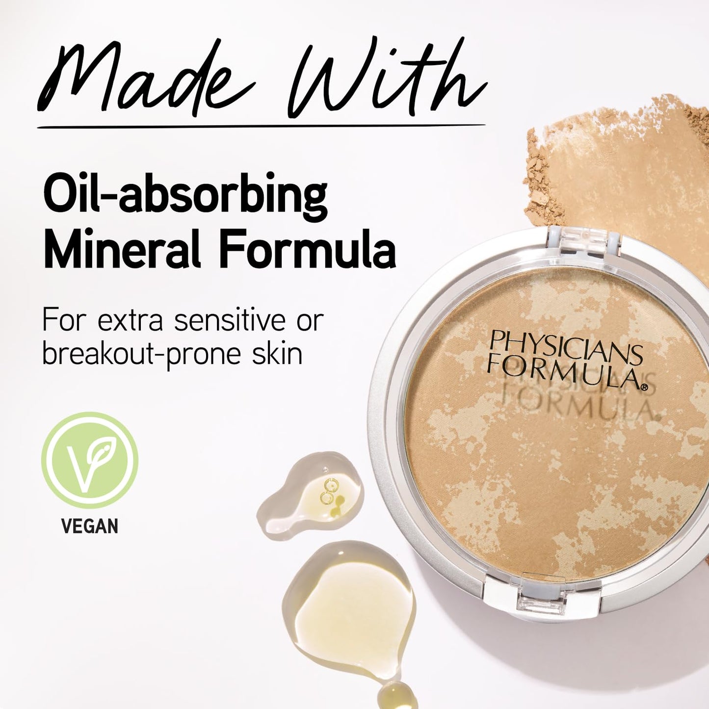 Physicians Formula Mineral Wear Talc Free Face Powder with SPF 16, Buff Beige - 0.3 Oz