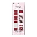 Dashing Diva Gloss Holiday Nail Strips - Peppermint Marvel | UV Free, Chip Resistant, Long Lasting Gel Nail Stickers | 32 Wraps, 1 Prep Pad, 1 Nail Beauty & Personal Care Dashing Diva