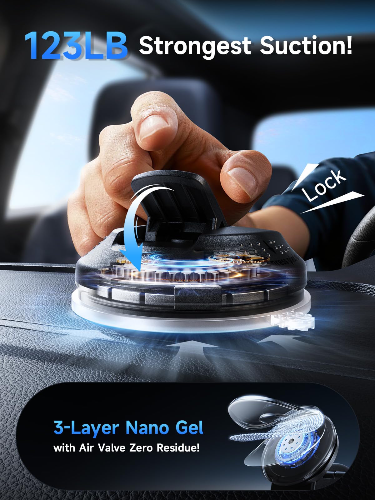 Car Phone Holder for MagSafe [360° Adjustable Memory Alloy Arm | 2400gf Strongest Magnetic Power] Bendable Car Mount, Phone Holders for Your Car…