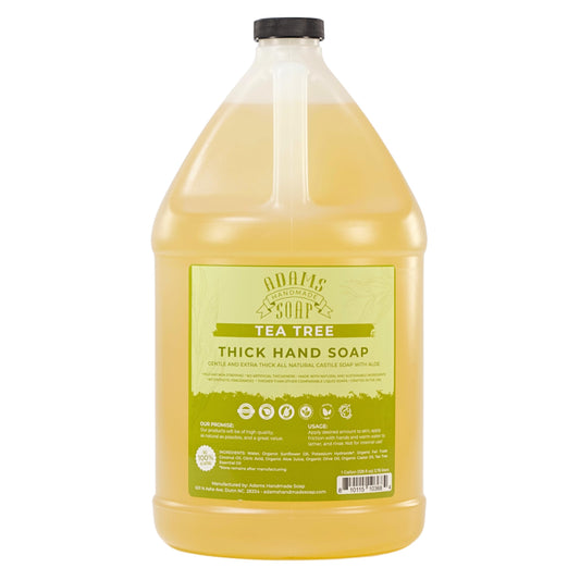 Adams Handmade Soap Thick Organic Castile Liquid Hand Soap 1 Gallon Refill - Tea Tree Beauty & Personal Care Adams Handmade Soap