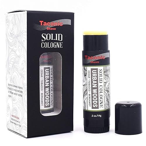 Taconic Shave All-Natural Urban Woods Scent Men's Solid Cologne - Portable and Easy to Apply - Artisan Made in the USA