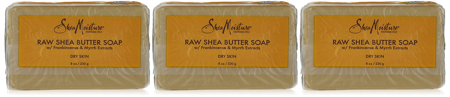 Shea Moisture Soap 8 Ounce Bar Raw Shea Butter (Pack of 3)