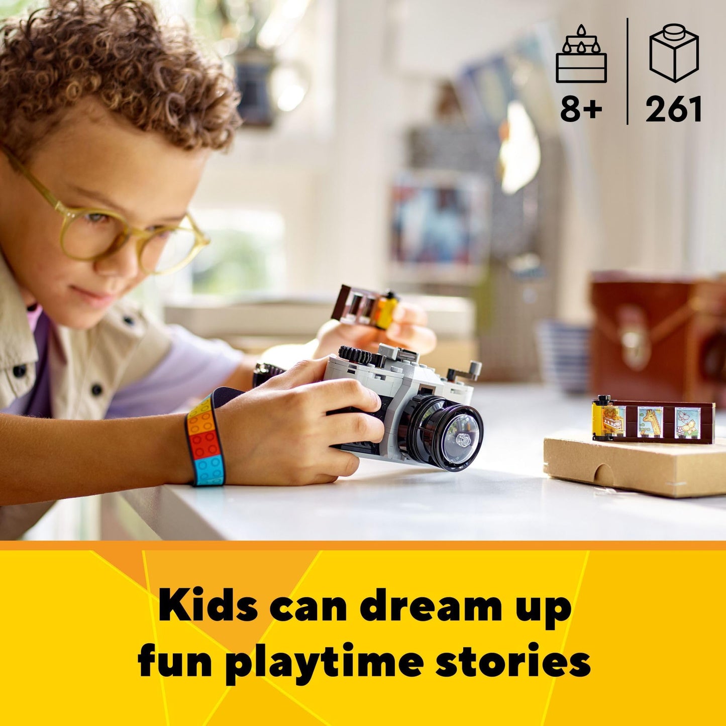LEGO Creator 3 in 1 Retro Camera 31147 Toy, Builds Camera, Video Camera or TV, Creative Gift for Boys & Girls Ages 8+