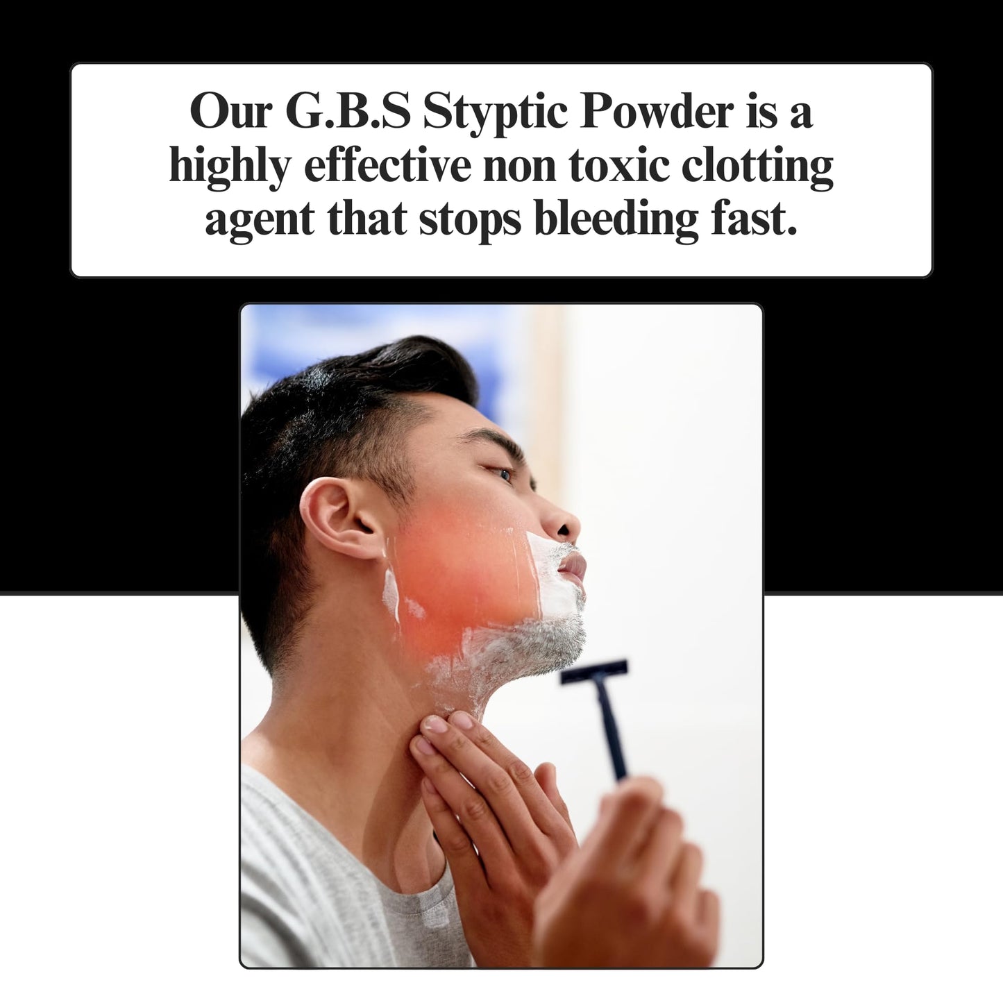 G.B.S Styptic Powder Vials with Sealed Top Stop Bleeding, First Aid Useful for Minor Cuts, Nosebleeds, Camping Safety Survival Kit (.18 oz) (6)
