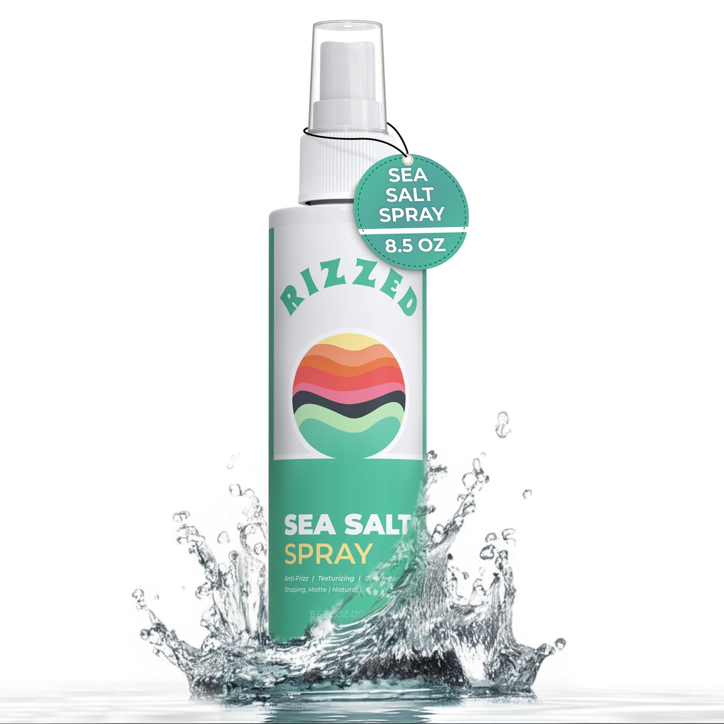 Rizzed™ Sea Salt Spray for Hair Men - Texturizing Spray with Castor Oil & Naturally Sourced Ocean Salts - Texture Sea Salt Sprays for Men - Surf