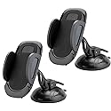 Scosche SUHWD-2PKXCES0 Select Windshield or Dashboard Suction Cup Phone Mount Holder for Car with Adjustable Locking Lever, Quick-Release Button…