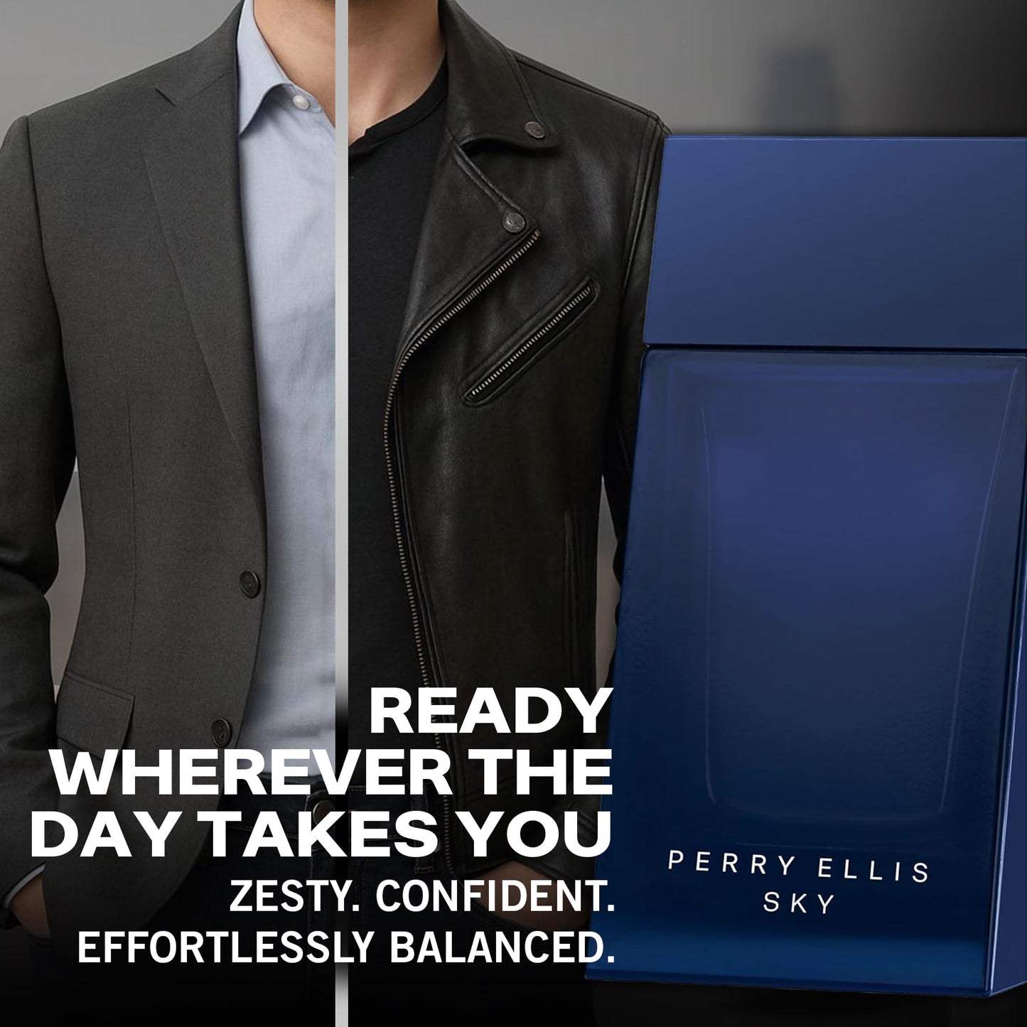 Perry Ellis Sky Eau De Toilette Spray for Men - Mens Cologne, Long Lasting Perfume, EDT, Fragrance with Notes of Bergamot, Lime & Cedarwood - 3.4 fl