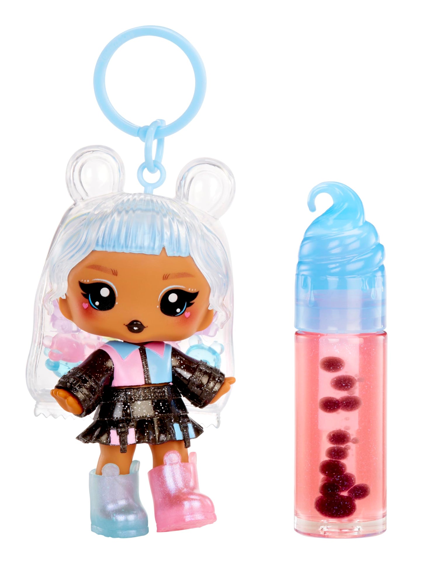 Yummiland Lip Gloss Doll: Sour Sweeties - Gabi Gummybear Includes DIY Lip Gloss + Removable Keychain, Cosmetic Play, Collectible, Ages 4+