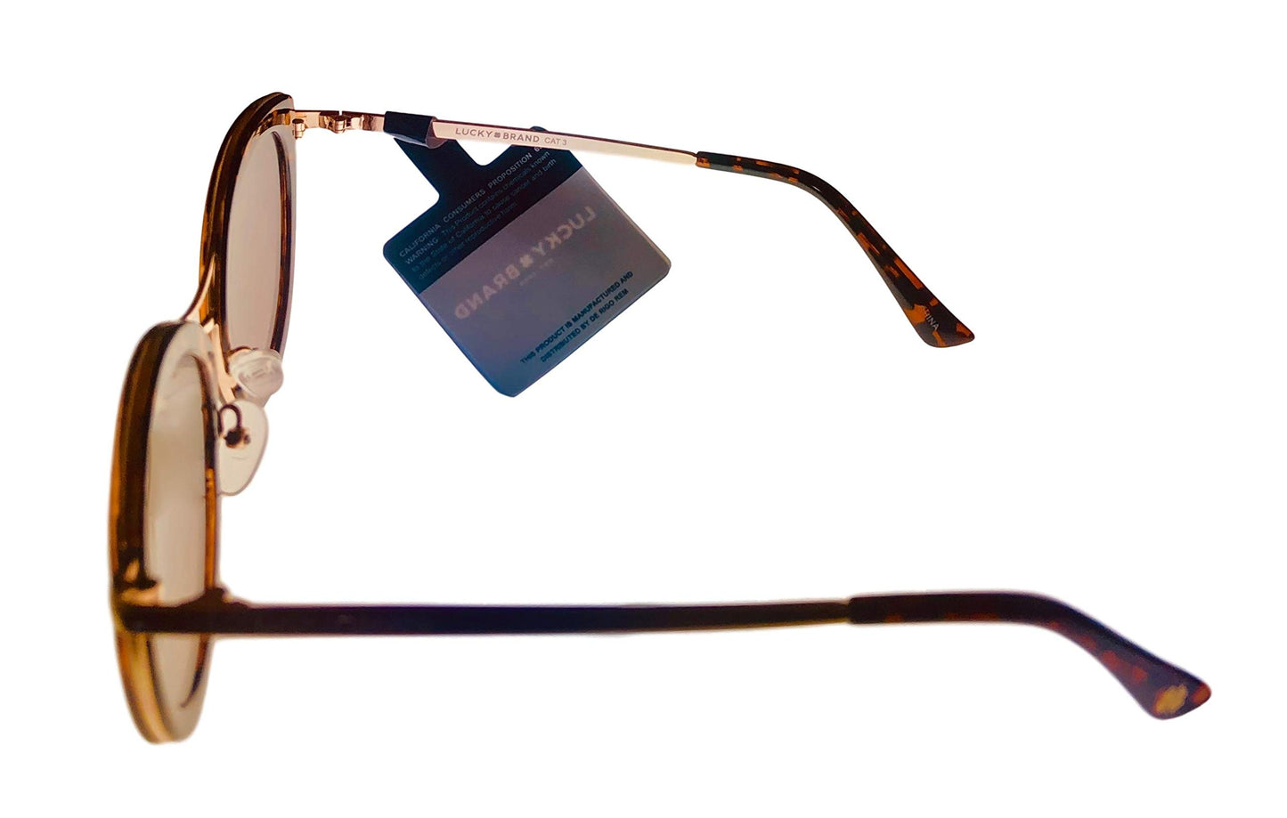 Lucky Brand Womens Tortoise Plastic Cateye Sunglass, Brown Lens Luna