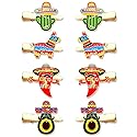 8PCS Mexican Fiesta Hair Clips for Women, Cinco De Mayo Hairpins Colorful Chili Cactus Pinata Sombrero Hair Clip Mexican Hair Accessories Holiday