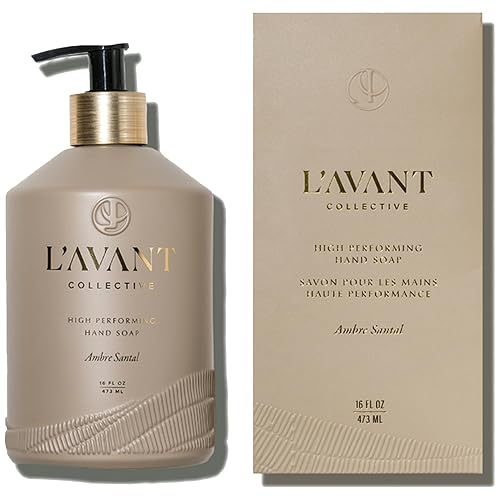 L'AVANT Collective Natural Luxury Hand Soap | Plant-Based, Non-Toxic & Moisturizing, Safe for Kids & Pets, Refillable Glass Bottle with Pump, 16 Fl