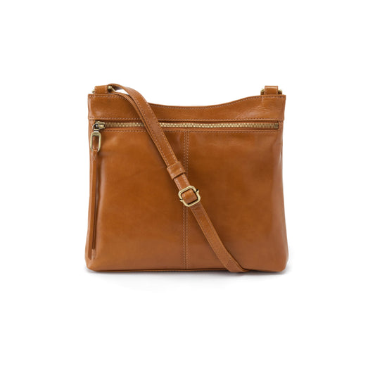HOBO Cambel Leather Crossbody Handbag with Zip Closure for Security and Adjustable Strap - a Traveling Essential, Truffle