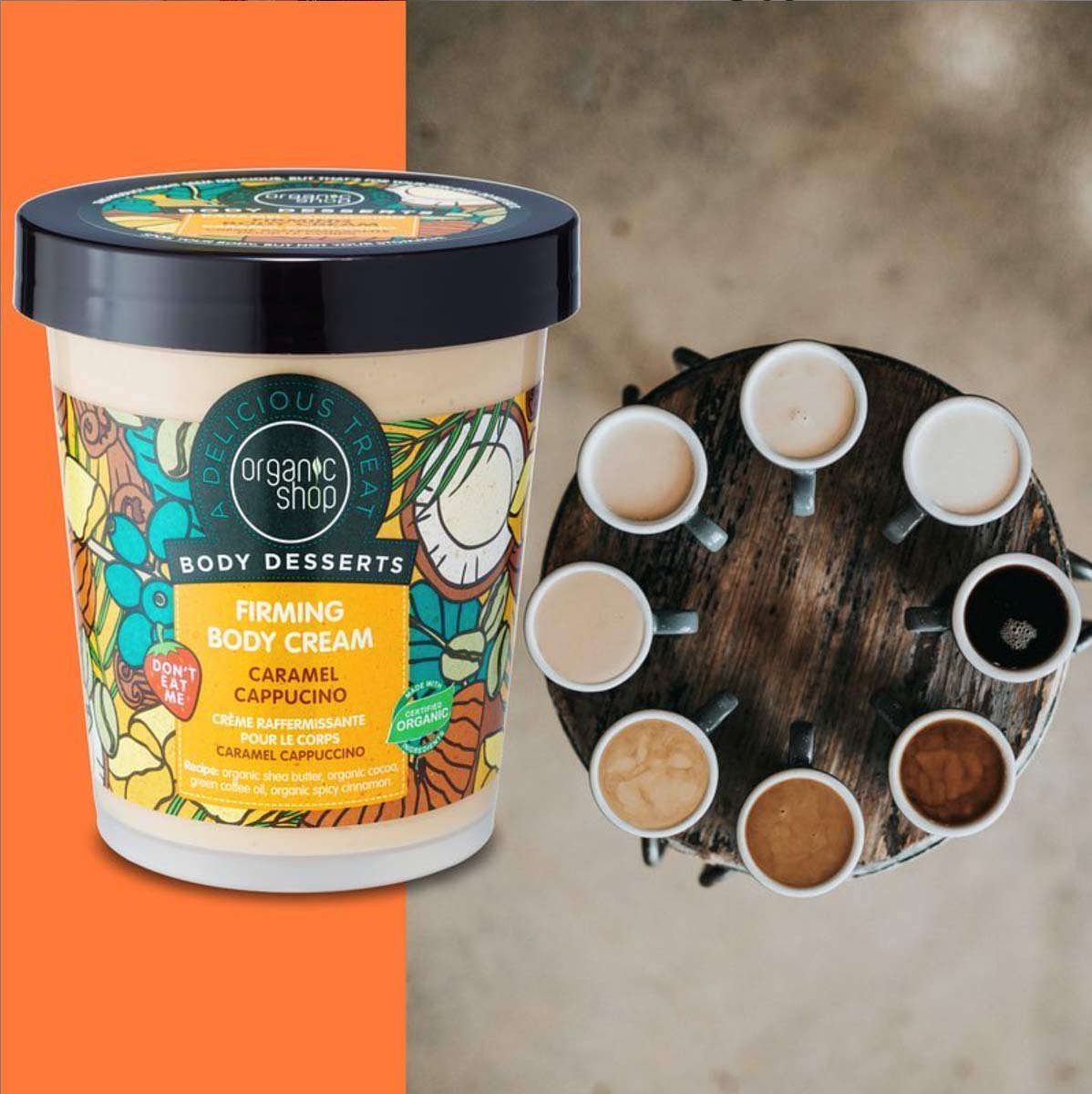 Organic Shop Body desserts Caramel Cappuccino Firming Body Cream 450ml