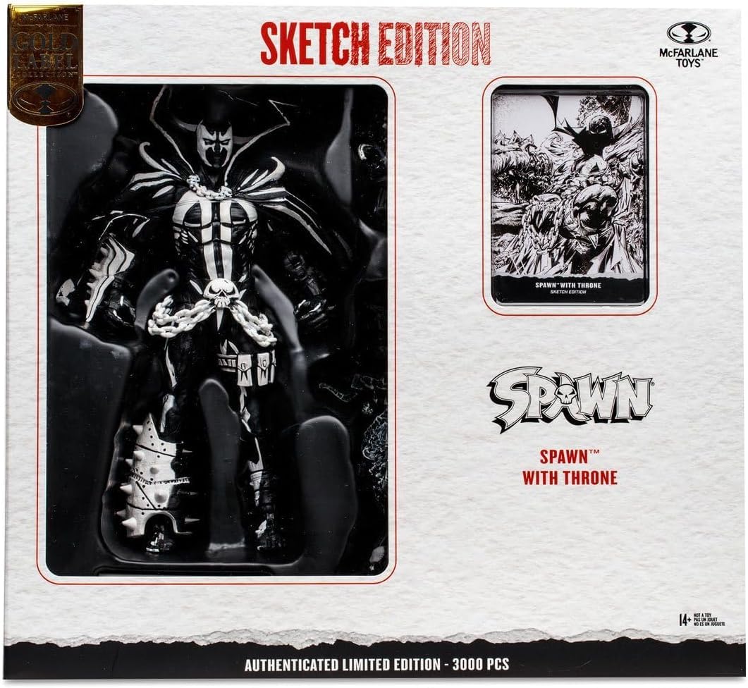 McFarlane Toys Spawn with Throne Sketch Edition SDCC 2023 Exclusive Action Figure Set