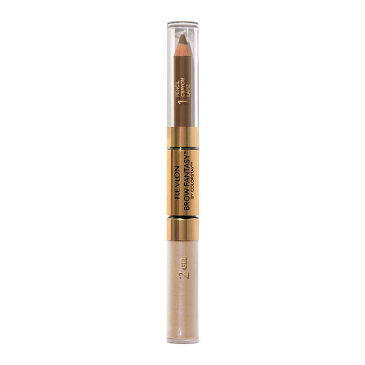 Revlon Eyebrow Gel & Pencil, ColorStay Brow Fantasy 2-in-1 Eye Makeup, Longwearing with Precision Tip, 104 Dark Blonde, 0.04 Oz