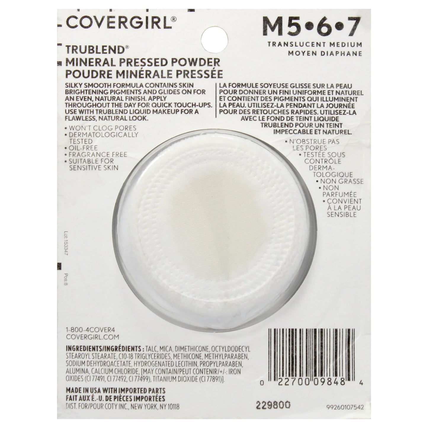 CoverGirl TRUblend Pressed Powder - Translucent Medium (4) - 2 pk