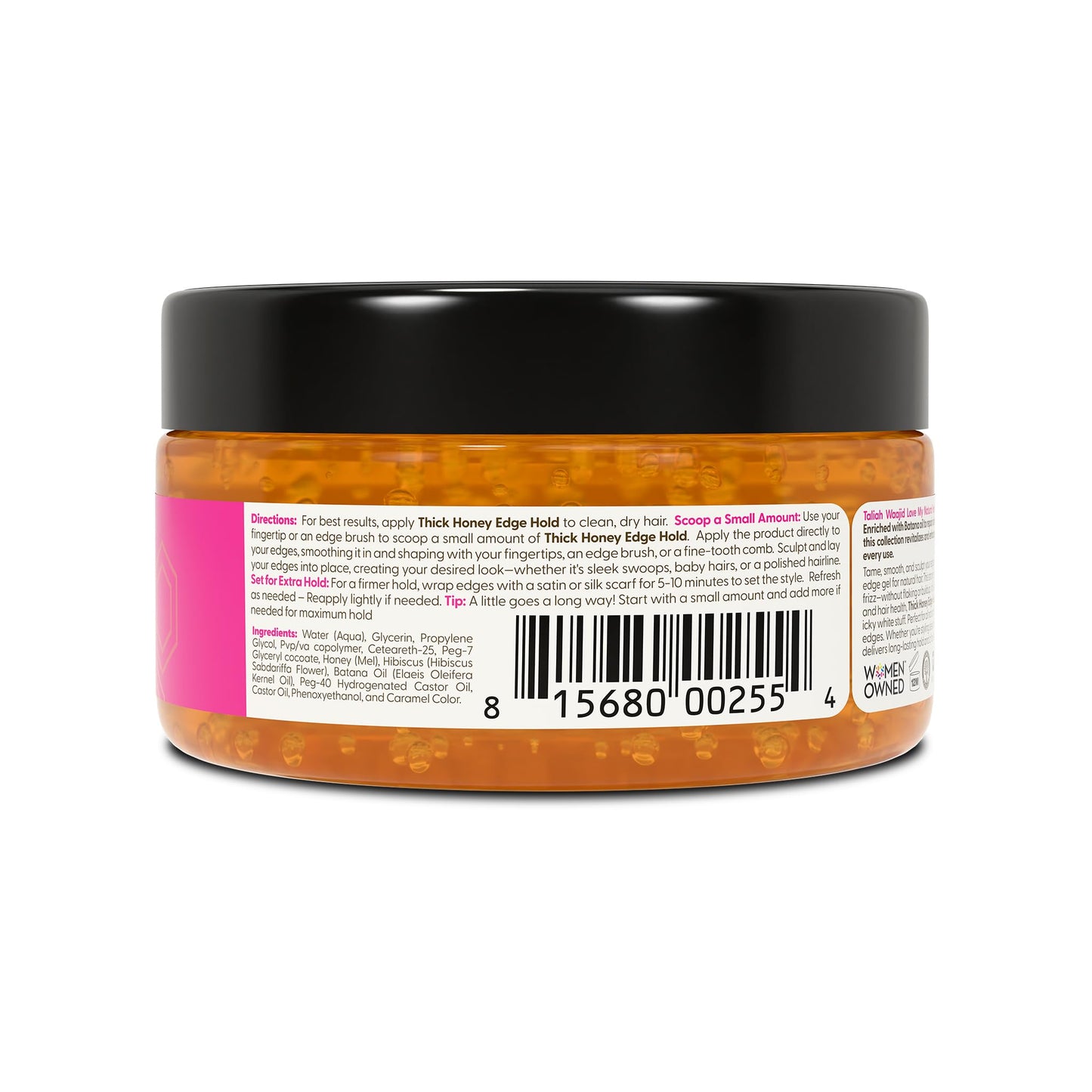 Taliah Waajid Love My Natural Hair Thick Honey Edge Hold 8oz - Extra Hold Edge Control with Honey - Non-Flaking, Moisturizing, Long-Lasting Hold