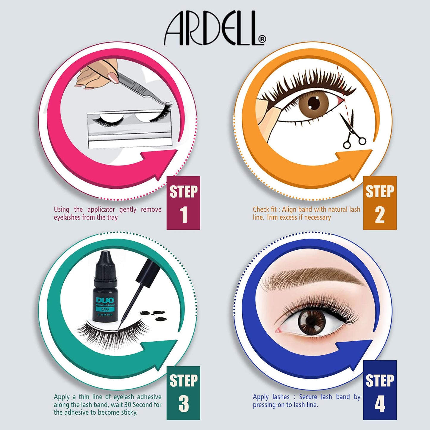 Ardell Self-Adhesive Eye Lashes, Black [110S] 1 ea