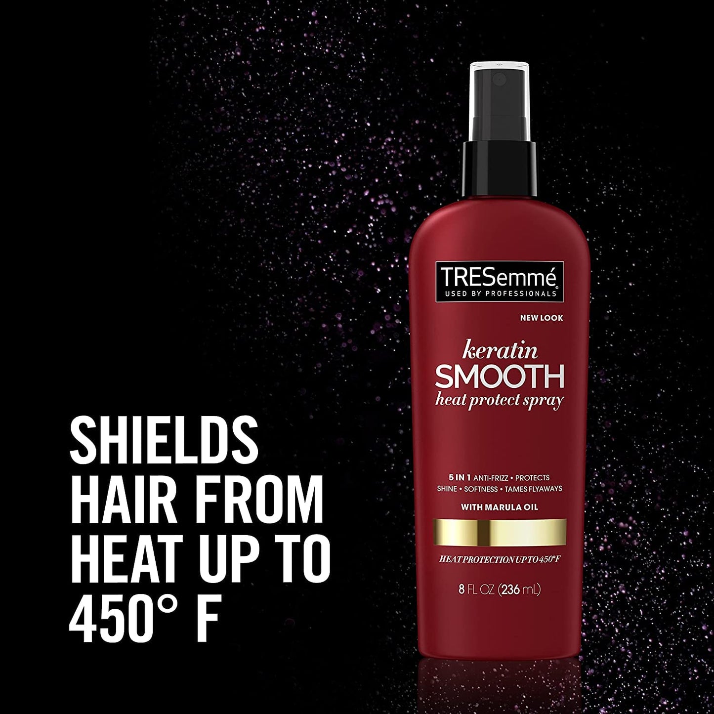 Tresemmé Heat Protect Spray with Marula Oil, Keratin Smooth for 5-in-1 Anti-Frizz Control 8 Oz Beauty and Personal Care TRESemmé
