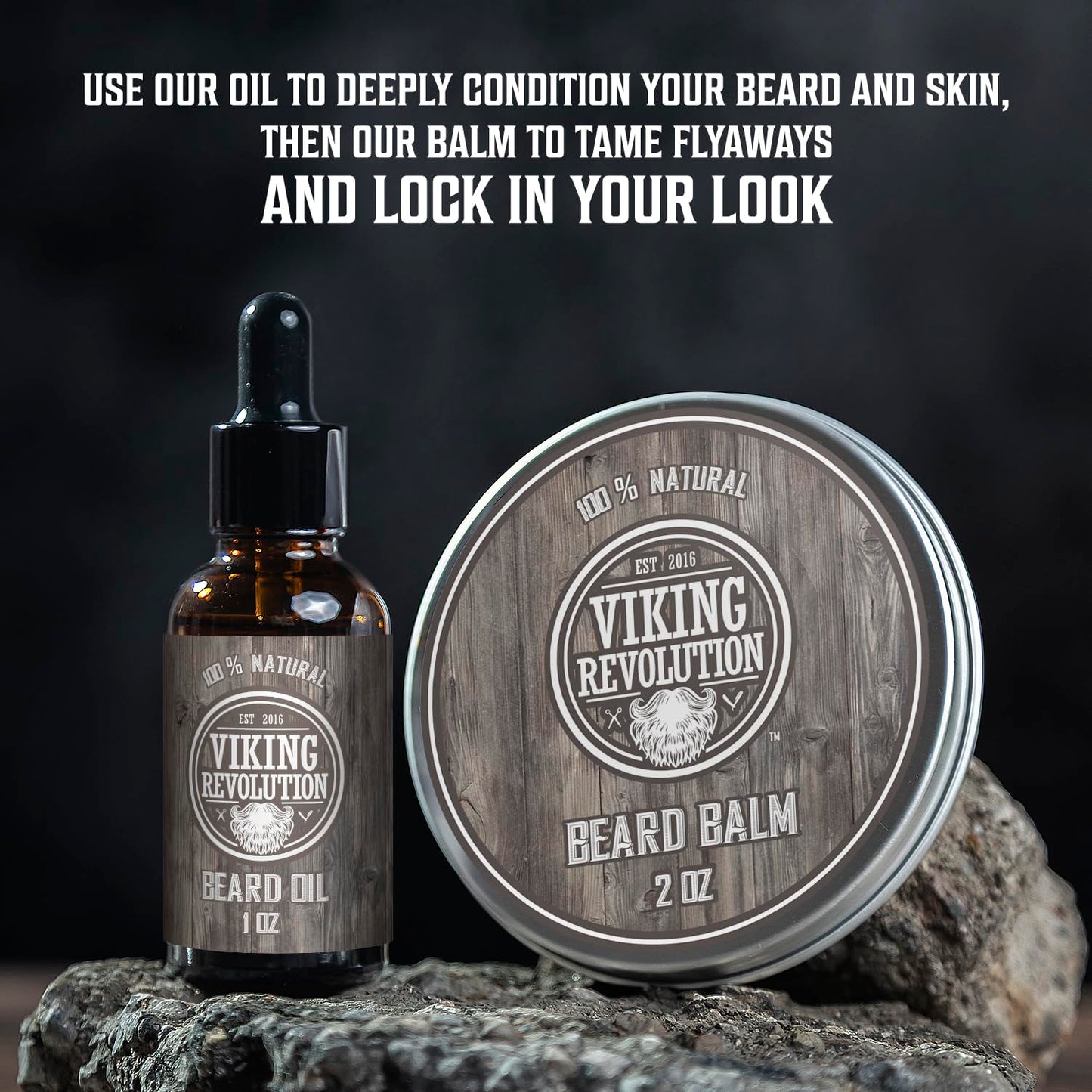 Viking Revolution Ultimate Conditioner for Men's Beard Grooming - Softens, Smoothes and Soothes Beard Itch- Contains Wash, Conditioner, Beard Oil