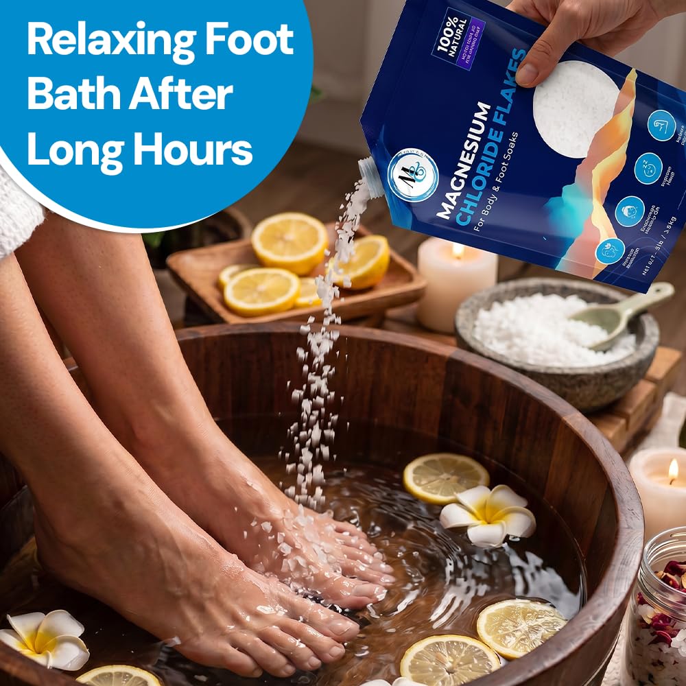 Dead Sea Magnesium Flakes Bath & Foot Soak, Unscented - 5 lb Beauty and Personal Care MARCO ESRA